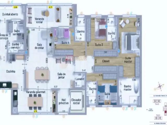 Apartamento para Venda em São Bernardo do Campo/SP Nova Petrópolis 4 Quartos