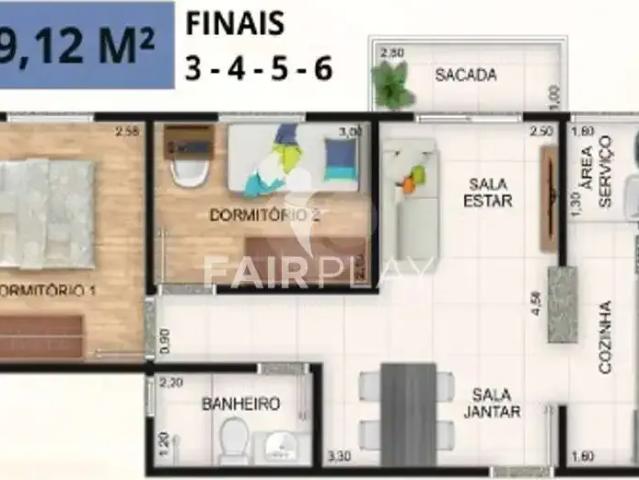 Apartamento para Venda em São Bernardo do Campo/SP Demarchi 2 Quartos