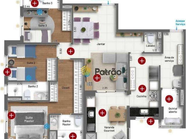 Apartamento para Venda em São Bernardo do Campo/SP Jardim do Mar 3 Quartos