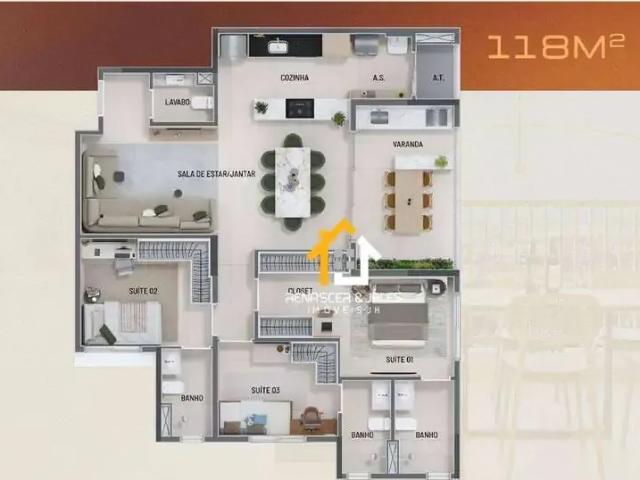 Apartamento para Venda em São José do Rio Preto/SP Iguatemi 2 Quartos