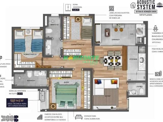Apartamento para Venda em São José dos Campos/SP Vila Industrial 3 Quartos