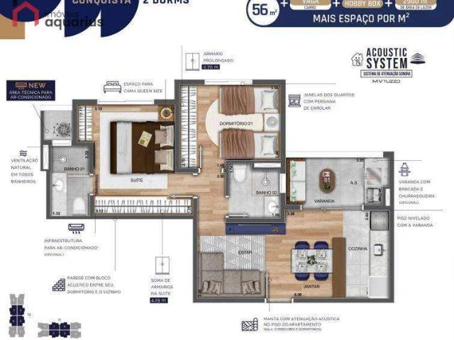 Apartamento para Venda em São José dos Campos/SP Vila Industrial 2 Quartos