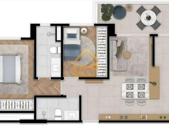 Apartamento para Venda em São José dos Campos/SP Bosque dos Eucaliptos 2 Quartos