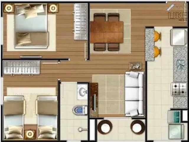 Apartamento para Venda em São José dos Campos/SP Bosque dos Ipês 2 Quartos
