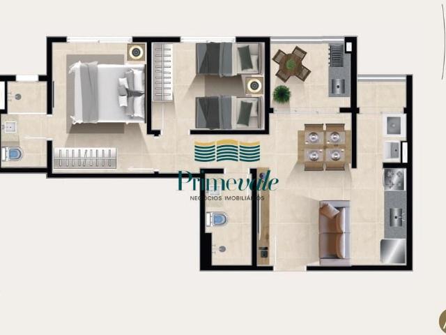 Apartamento para Venda em São José dos Campos/SP Condomínio Recanto da Baronesa 3 Quartos
