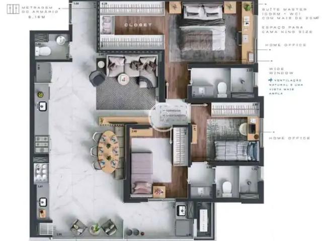 Apartamento para Venda em São José dos Campos/SP Jardim das Colinas 3 Quartos