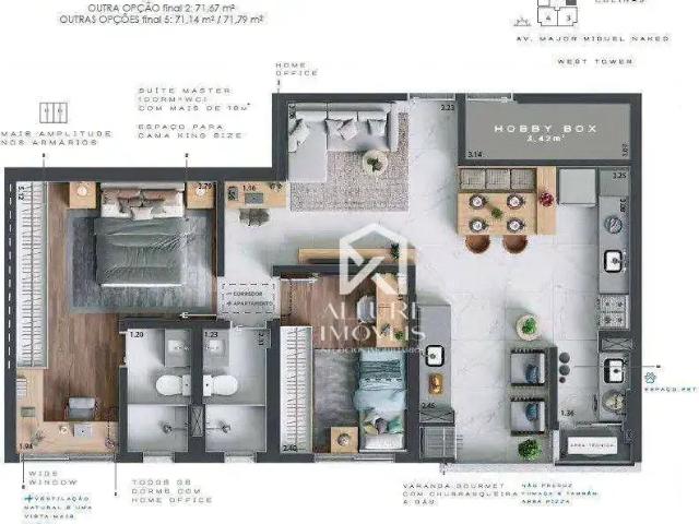Apartamento para Venda em São José dos Campos/SP Jardim das Colinas 2 Quartos
