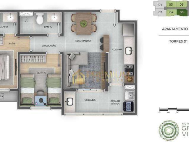 Apartamento para Venda em São José dos Campos/SP Jardim das Indústrias 2 Quartos