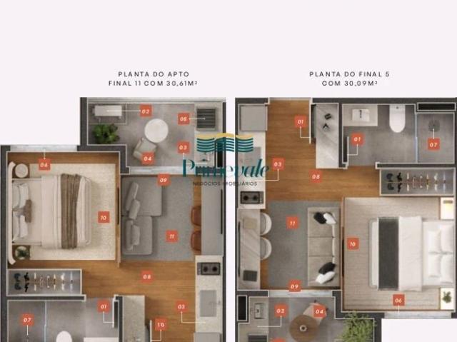 Apartamento para Venda em São José dos Campos/SP Jardim Oswaldo Cruz 1 Quartos