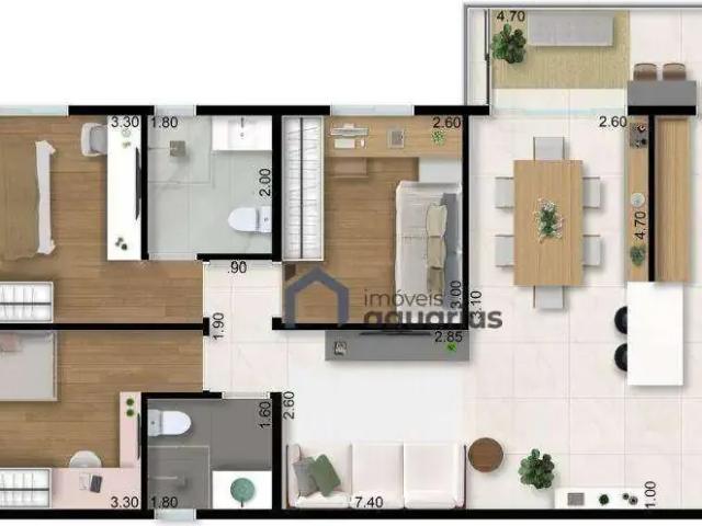 Apartamento para Venda em São José dos Campos/SP Jardim Sul 3 Quartos