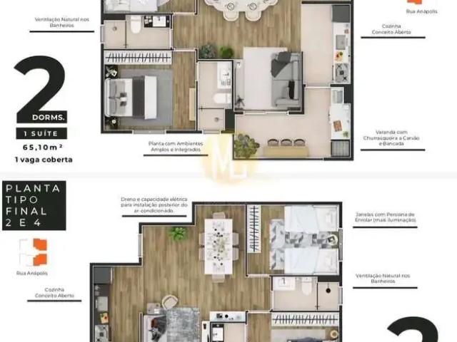 Apartamento para Venda em São José dos Campos/SP Parque Industrial 2 Quartos