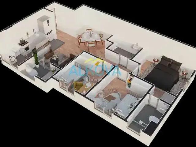 Apartamento para Venda em São José dos Campos/SP Parque Residencial Flamboyant 3 Quartos