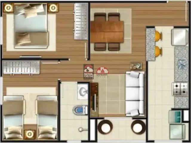 Apartamento para Venda em São José dos Campos/SP Residencial Bosque dos Ipês 2 Quartos