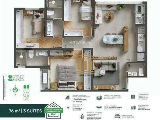 Apartamento para Venda em São José dos Campos/SP Santana 2 Quartos