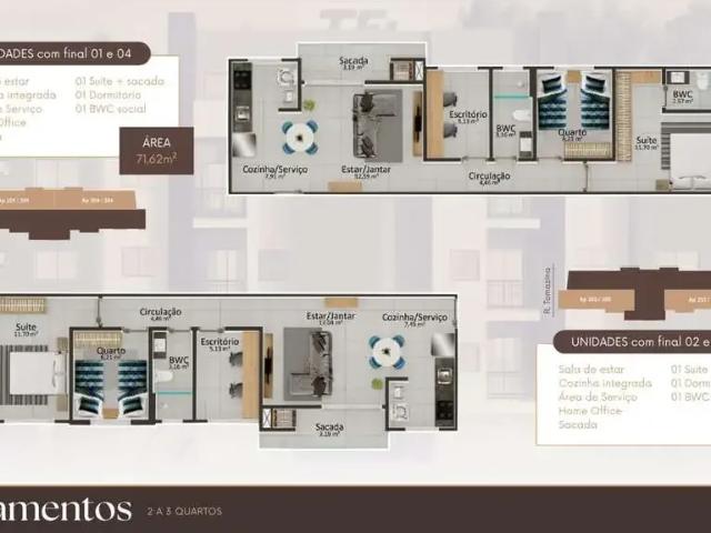 Apartamento para Venda em São José dos Pinhais/PR Bom Jesus 3 Quartos