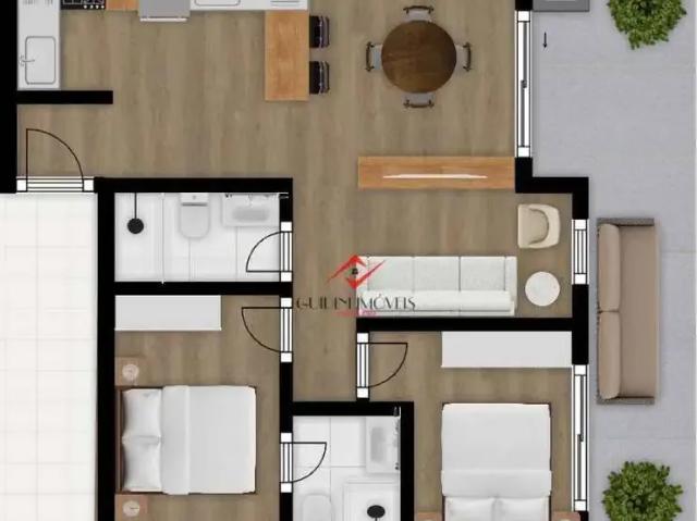 Apartamento para Venda em São José dos Pinhais/PR São Pedro 1 Quartos