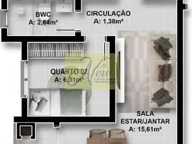 Apartamento para Venda em São José dos Pinhais/PR Santo Antônio 2 Quartos