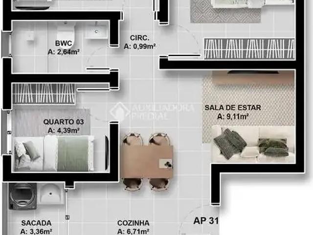 Apartamento para Venda em São José dos Pinhais/PR Parque da Fonte 3 Quartos
