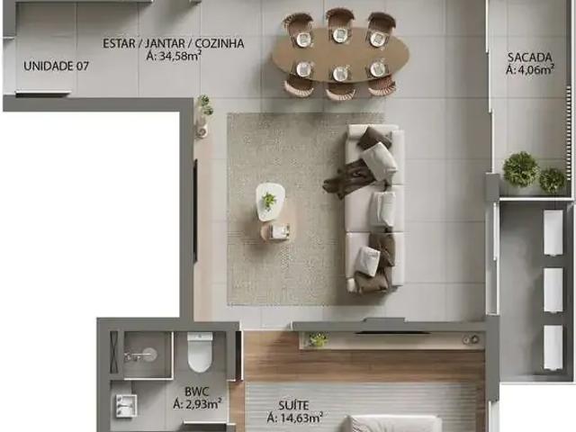 Apartamento para Venda em São José/SC Campinas 1 Quartos