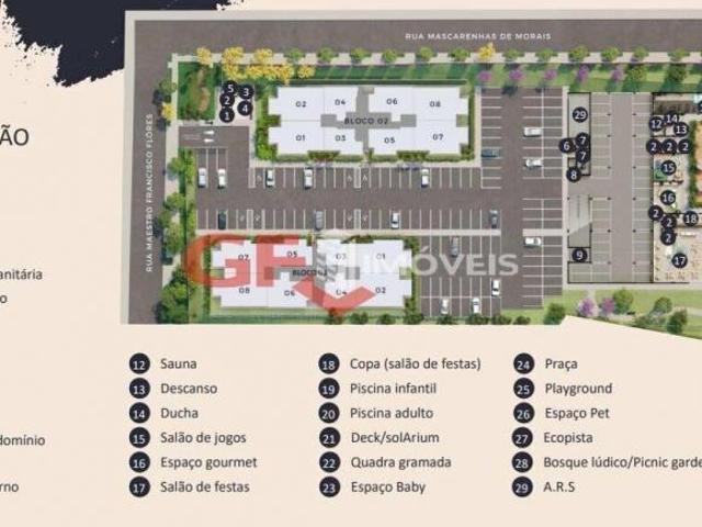 Apartamento para venda em São Luiz de 54.00m² com 2 Quartos, 1 Suite e 1 Garagem