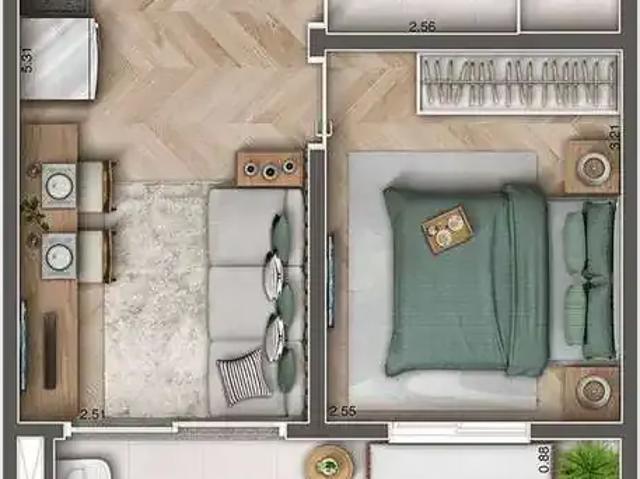 Apartamento para Venda em São Paulo/SP Mirandópolis 1 Quartos