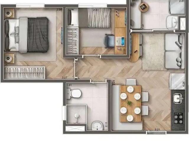 Apartamento para Venda em São Paulo/SP Mirandópolis 2 Quartos