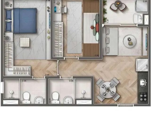 Apartamento para Venda em São Paulo/SP Mirandópolis 2 Quartos