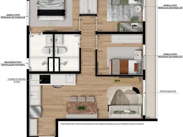 Apartamento para Venda em São Paulo/SP Aclimação 3 Quartos