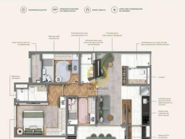 Apartamento para Venda em São Paulo/SP Alto do Ipiranga 3 Quartos