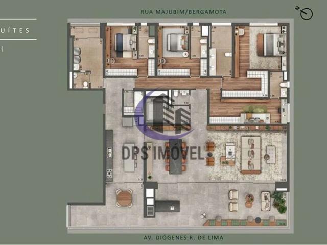 Apartamento para Venda em São Paulo/SP Alto de Pinheiros 4 Quartos