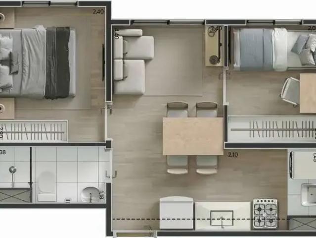 Apartamento para Venda em São Paulo/SP Americanópolis 2 Quartos