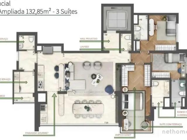 Apartamento para Venda em São Paulo/SP Butantã 3 Quartos