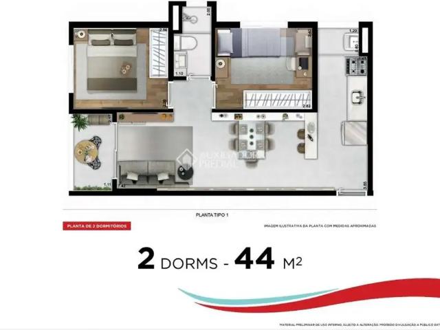 Apartamento para Venda em São Paulo/SP Brás 2 Quartos