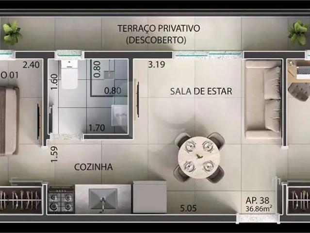 Apartamento para Venda em São Paulo/SP Campo Grande 2 Quartos
