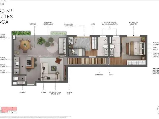 Apartamento para Venda em São Paulo/SP Cerqueira César 2 Quartos