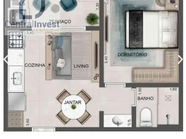 Apartamento para Venda em São Paulo/SP Ferreira 1 Quartos