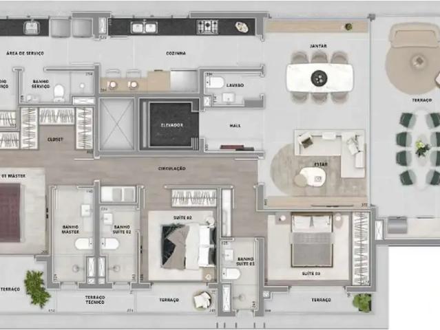 Apartamento para Venda em São Paulo/SP Indianópolis 3 Quartos