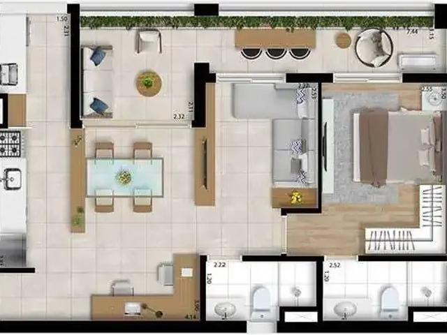 Apartamento para Venda em São Paulo/SP Jardim Anália Franco 2 Quartos