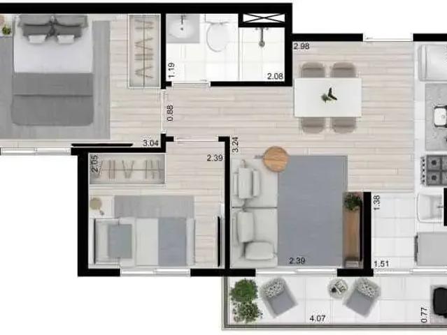 Apartamento para Venda em São Paulo/SP Jardim Belaura 2 Quartos