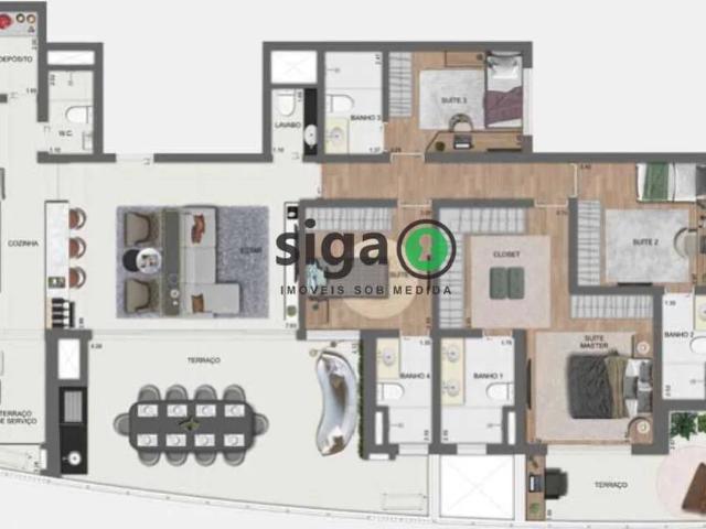 Apartamento para Venda em São Paulo/SP Jardim das Acacias 4 Quartos