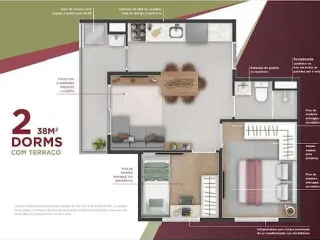 Apartamento para Venda em São Paulo/SP Jardim Guedala 2 Quartos