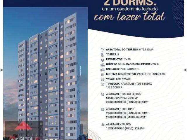 Apartamento para Venda em São Paulo/SP Jardim Miragaia 2 Quartos