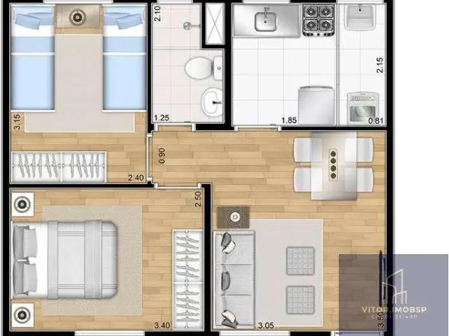 Apartamento para Venda em São Paulo/SP Jardim Nélia 2 Quartos