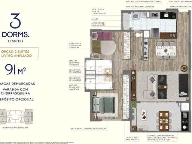 Apartamento para Venda em São Paulo/SP Jardim Sul 3 Quartos