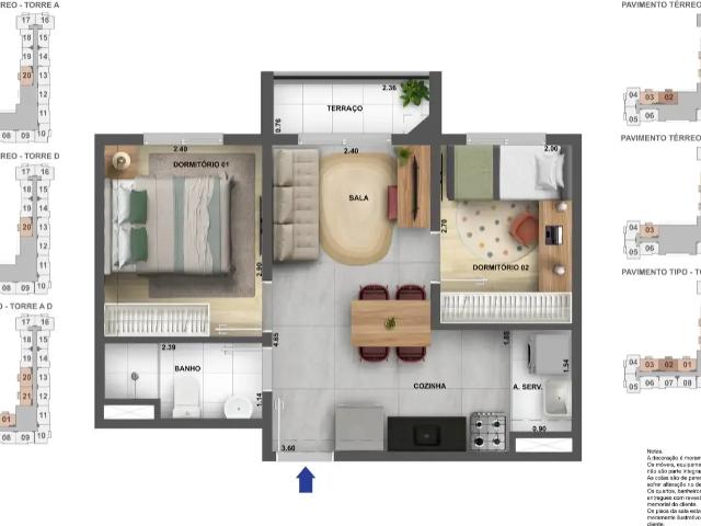 Apartamento para Venda em São Paulo/SP Lapa de Baixo 2 Quartos