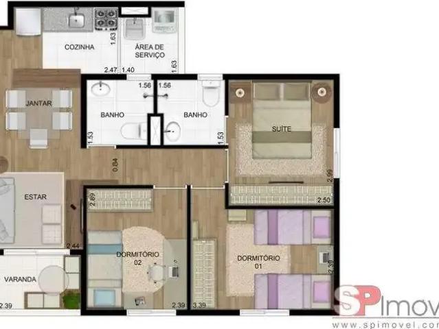 Apartamento para Venda em São Paulo/SP Parque Edu Chaves 2 Quartos