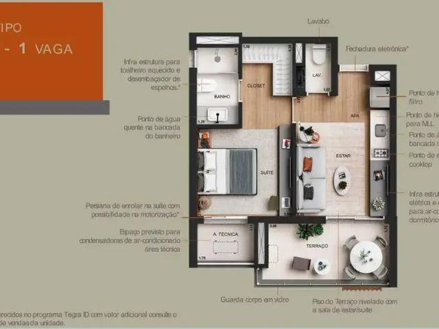 Apartamento para Venda em São Paulo/SP Perdizes 1 Quartos