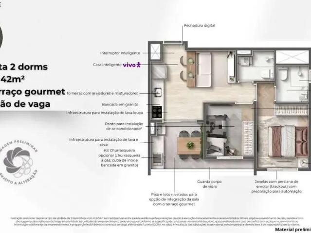 Apartamento para Venda em São Paulo/SP Perdizes 2 Quartos