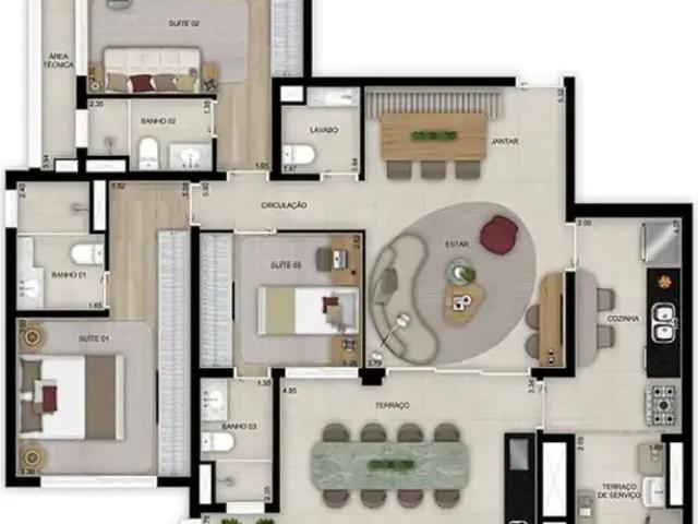 Apartamento para Venda em São Paulo/SP Santo Amaro 3 Quartos
