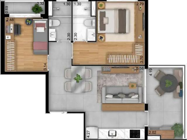 Apartamento para Venda em São Paulo/SP Saúde 2 Quartos